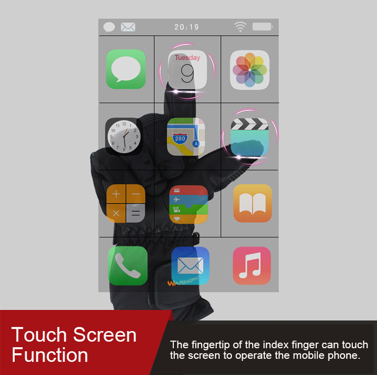găng tay mùa đông có bề mặt ngón tay màn hình cảm ứng cho điện thoại thông minh