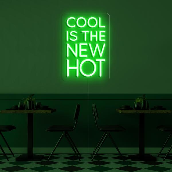 Bảng hiệu LED neon 3D trên tường - Cool is new hot 75 cm