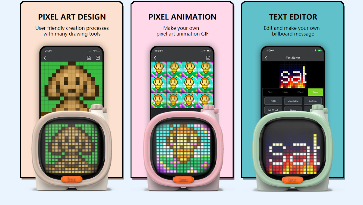 loa hoạt hình nghệ thuật pixel