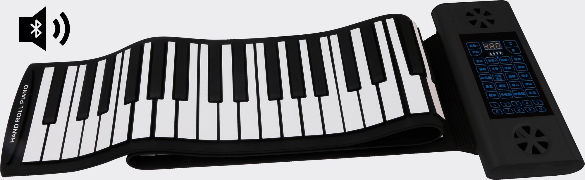 Cuộn bàn phím đệm silicon piano với 88 phím + loa Bluetooth | Cool Mania