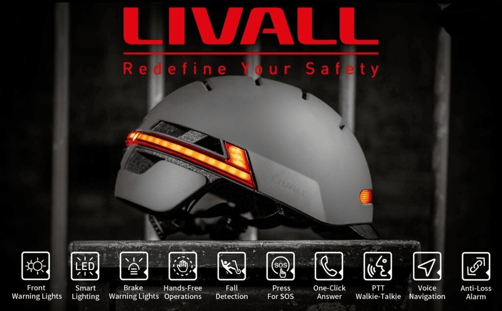mũ bảo hiểm xe đạp thông minh có bluetooth livall bh 51m