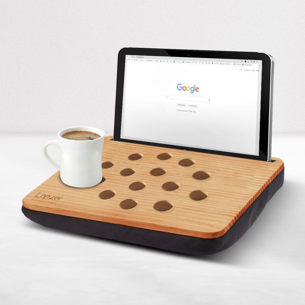 Thảm lót máy tính bảng iPad - bằng gỗ + gối