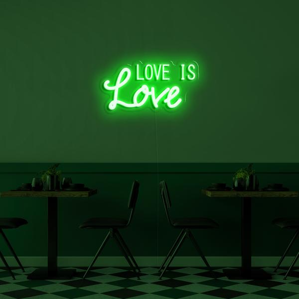 Logo 3D neon LED treo tường - Love is Love kích thước 50 cm