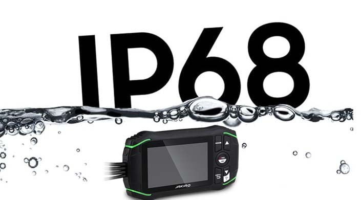 Bảo vệ IP68 - chống nước + chống bụi cho camera trên xe máy