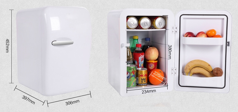 tủ lạnh nhỏ màu trắng