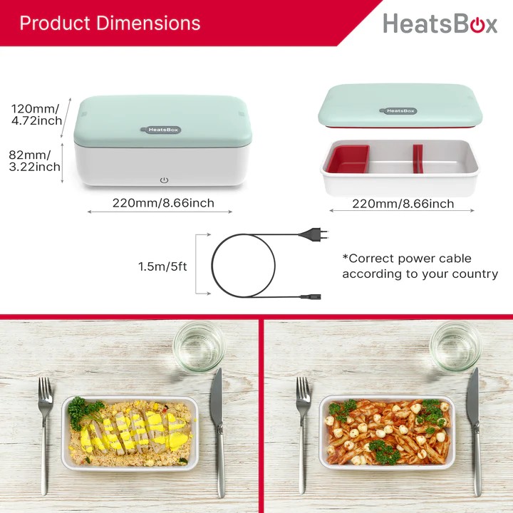 HeatsBox hộp cứu sinh thực phẩm nhiệt điện sưởi ấm di động