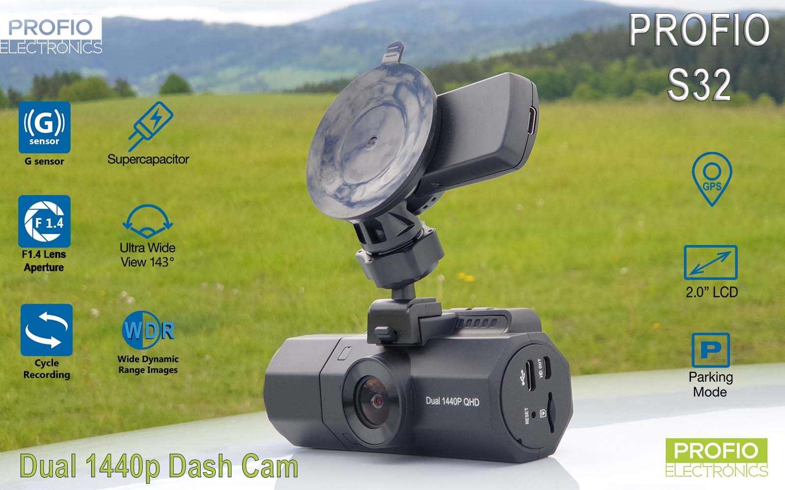 Camera 2 kênh ô tô Profio S32