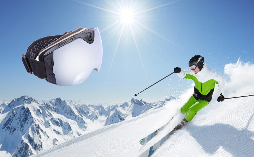 Kính trượt tuyết với camera siêu HD