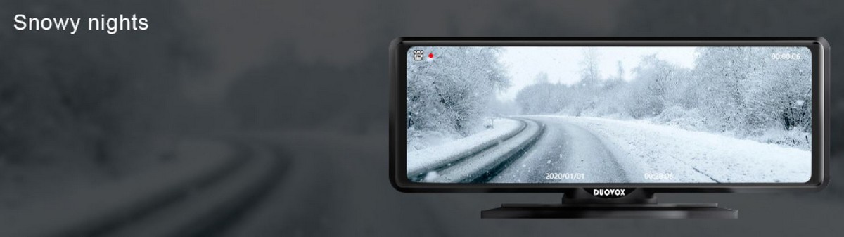 camera xe hơi tốt nhất duovox v9 - tuyết rơi