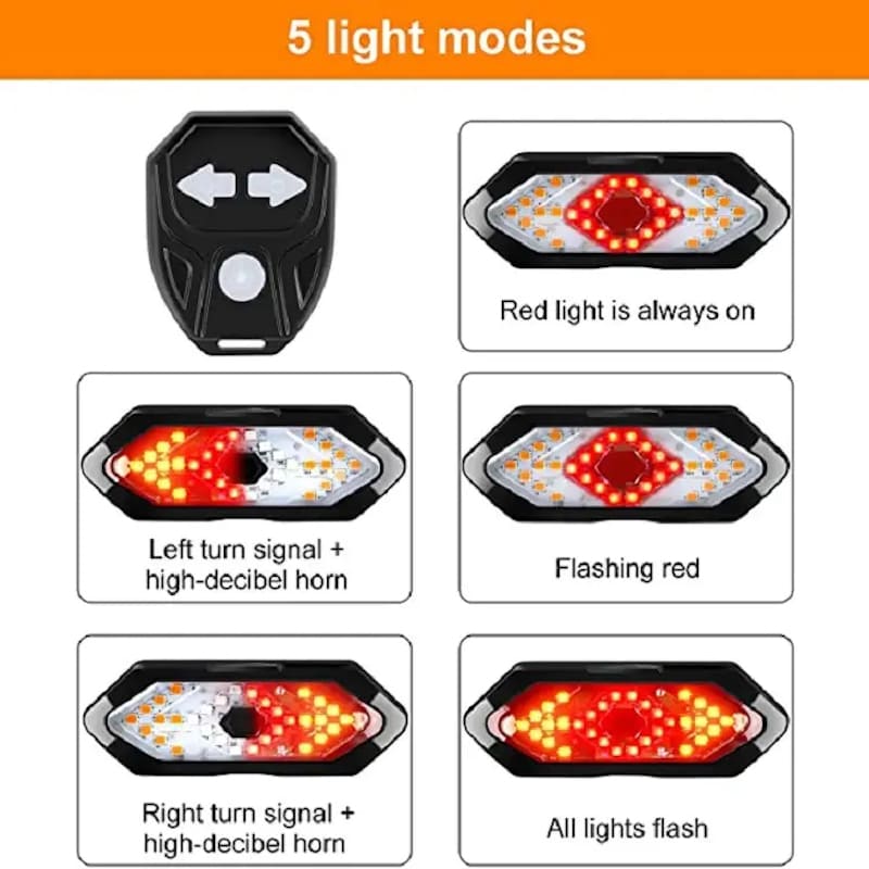 Đèn báo rẽ xe đạp có chế độ nhấp nháy