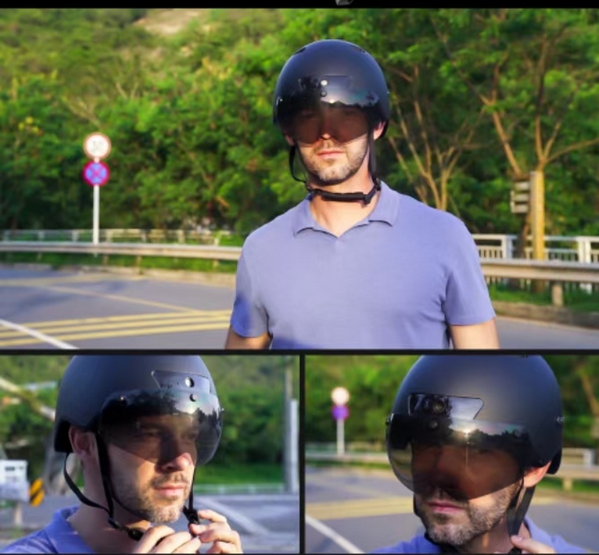 mũ bảo hiểm xe đạp đường có đèn báo rẽ