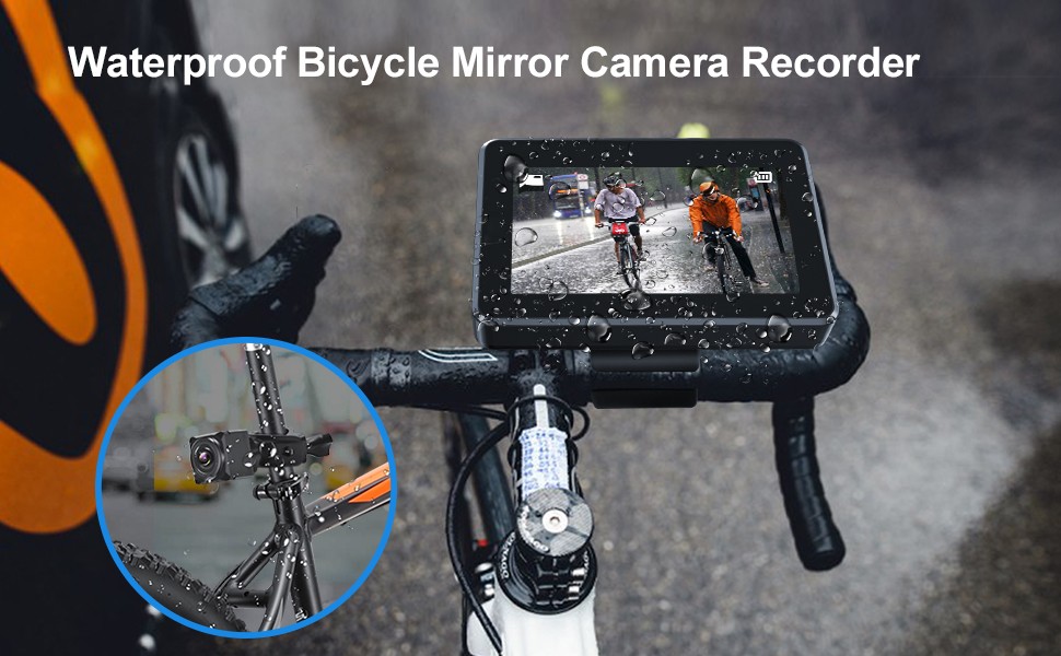 Camera xe đạp chống nước IP68 có màn hình ghi âm
