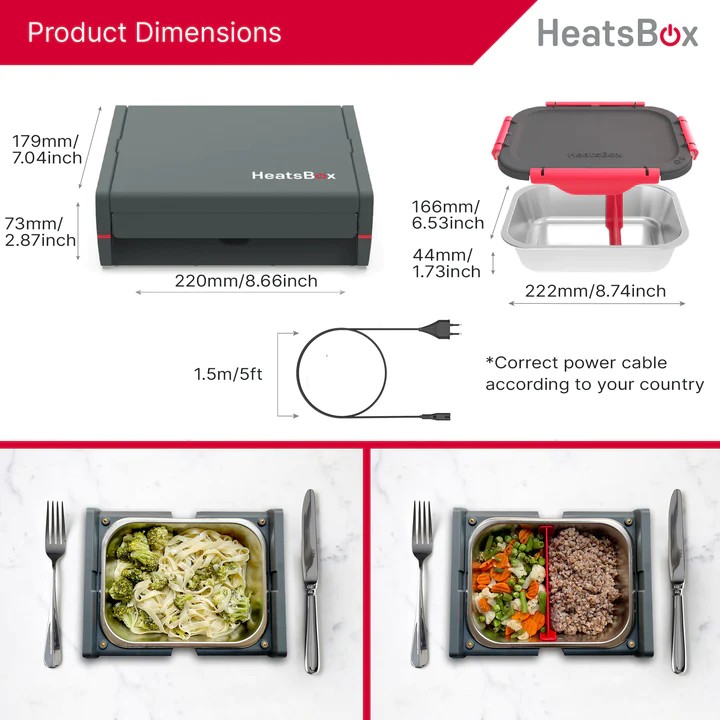 hộp cơm trưa đựng thức ăn hộp hâm nóng thức ăn bằng điện chuyên nghiệp