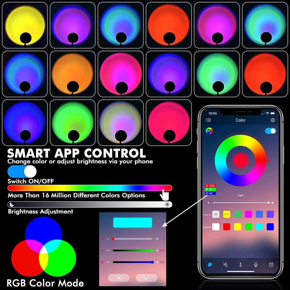 đèn wifi cho điện thoại thông minh ứng dụng di động điều khiển RGB màu sắc