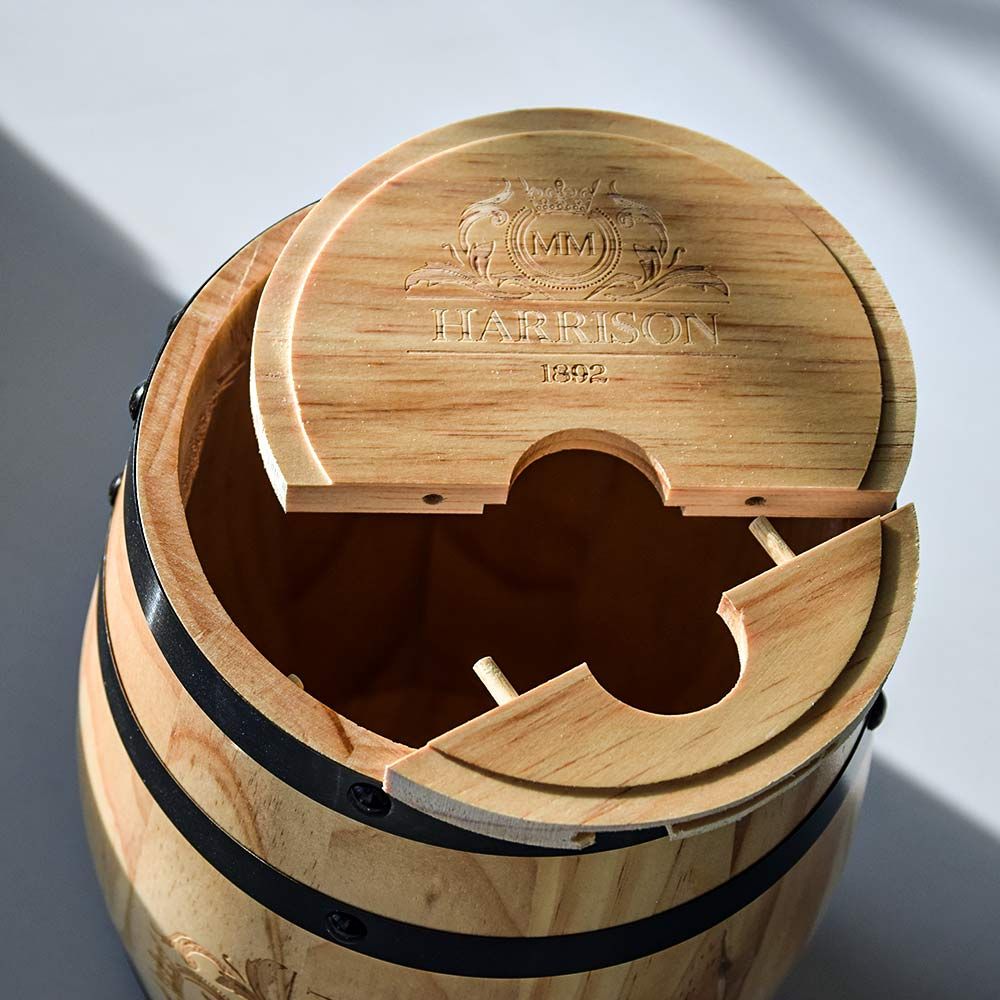 thùng gỗ đựng rượu whisky mini 3L