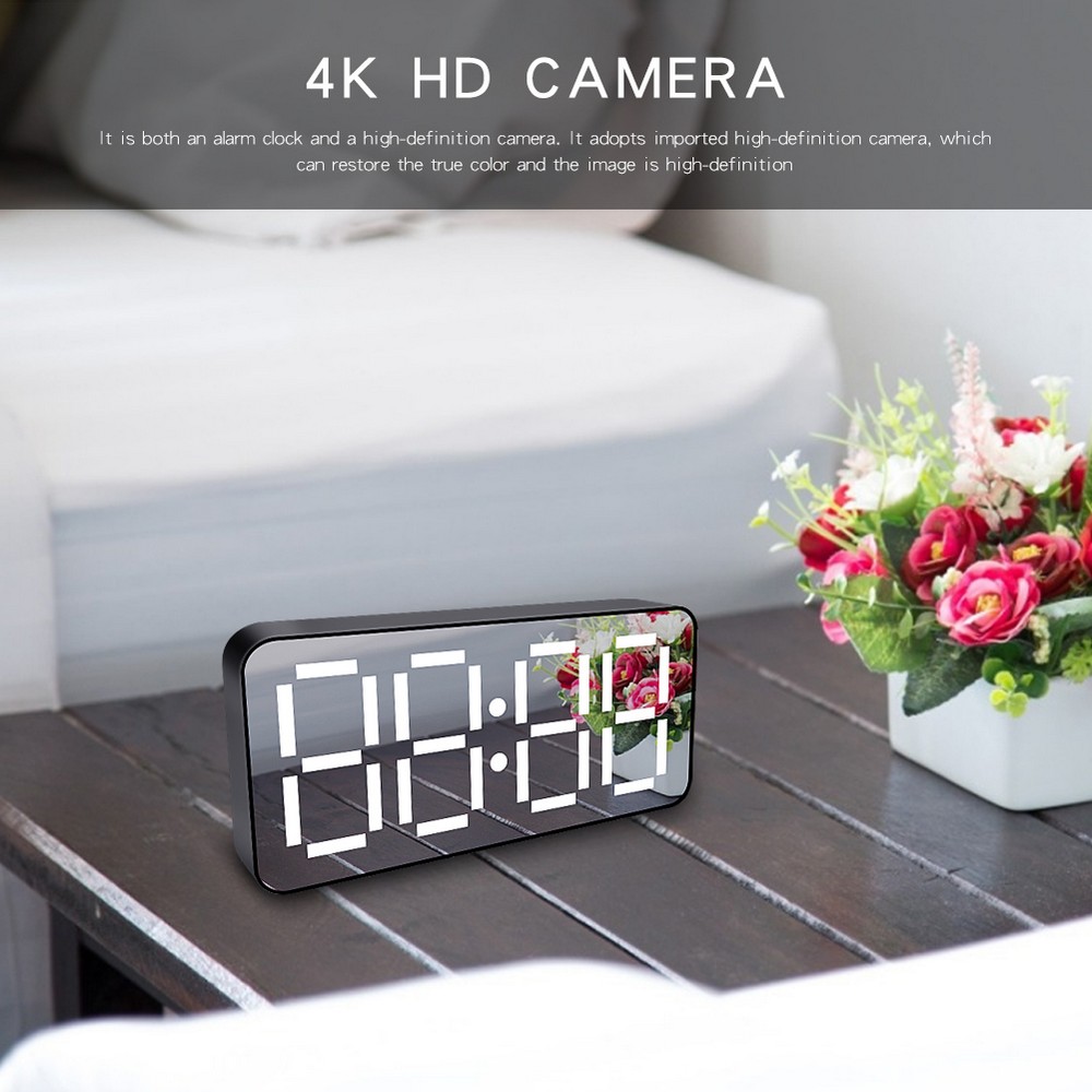 Đồng hồ báo thức camera ẩn 4K