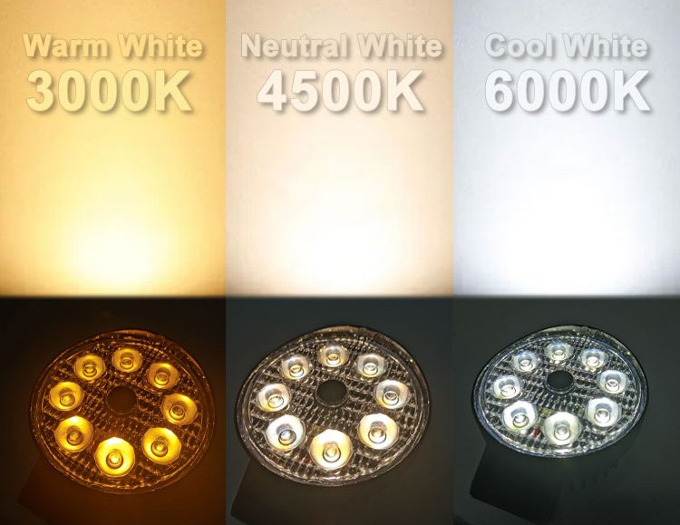 Chế độ độ sáng của đèn LED đa ánh sáng (ánh sáng ấm áp, ánh sáng trung tính, ánh sáng lạnh)