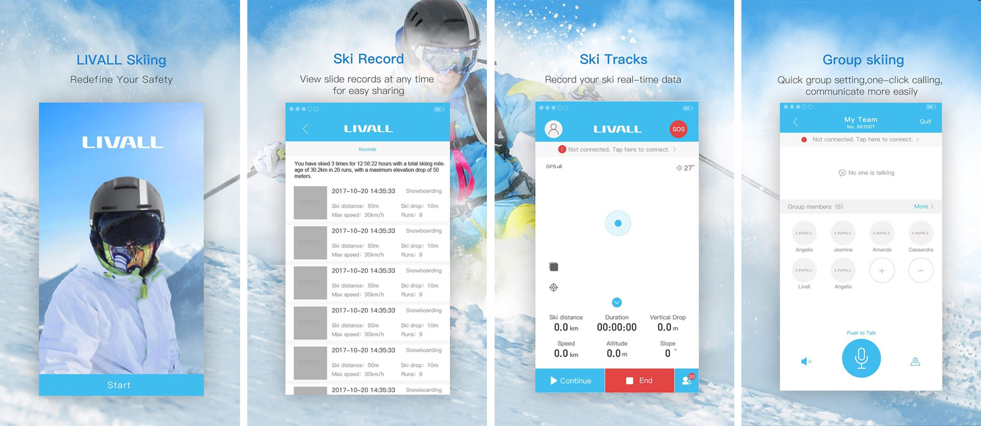 ứng dụng trượt tuyết livall