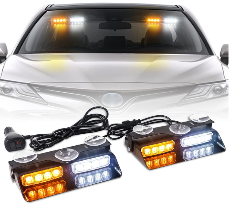 đèn khẩn cấp ô tô nhấp nháy đèn hiệu ô tô (xanh, đỏ, trắng, vàng, tím)